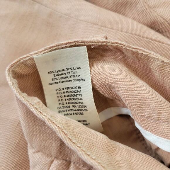 Wilfred Linen Blend Trouser Pant In Salmon Size 6 W29 - Picture 7 of 7